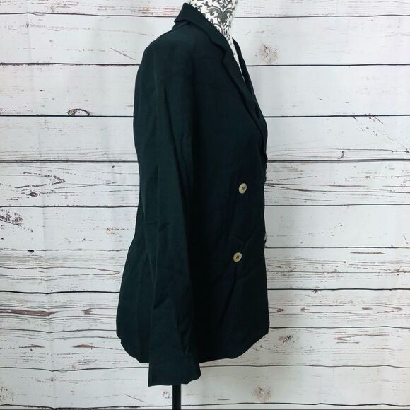 Nicole Miller Artelier Double Breasted Blazer Black - Picture 2 of 10